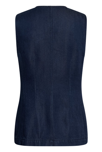 CarolanPW Waistcoat Dark Blue Denim - 300158 - 30310751 Thumbnail