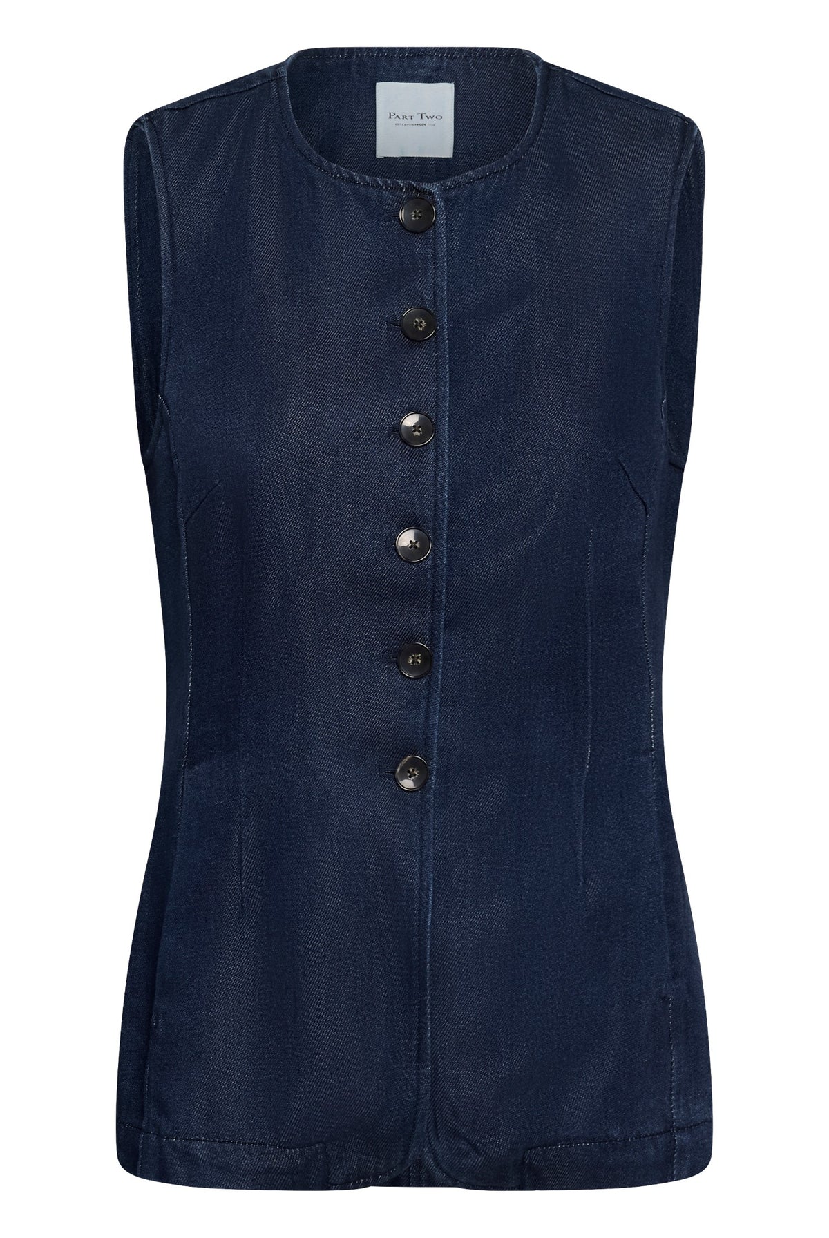 CarolanPW Waistcoat Dark Blue Denim - 300158 - 30310751