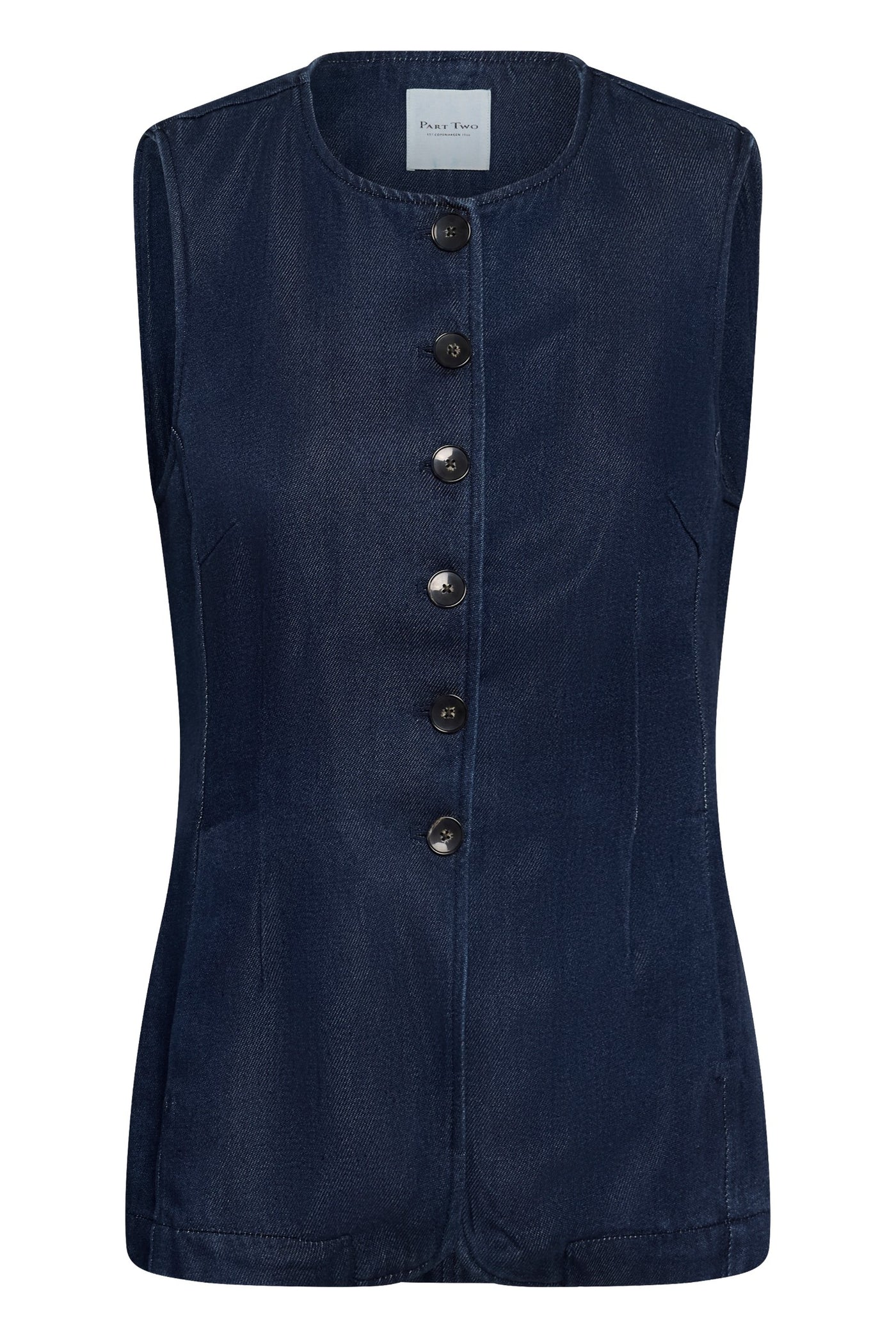 CarolanPW Waistcoat Dark Blue Denim - 300158 - 30310751