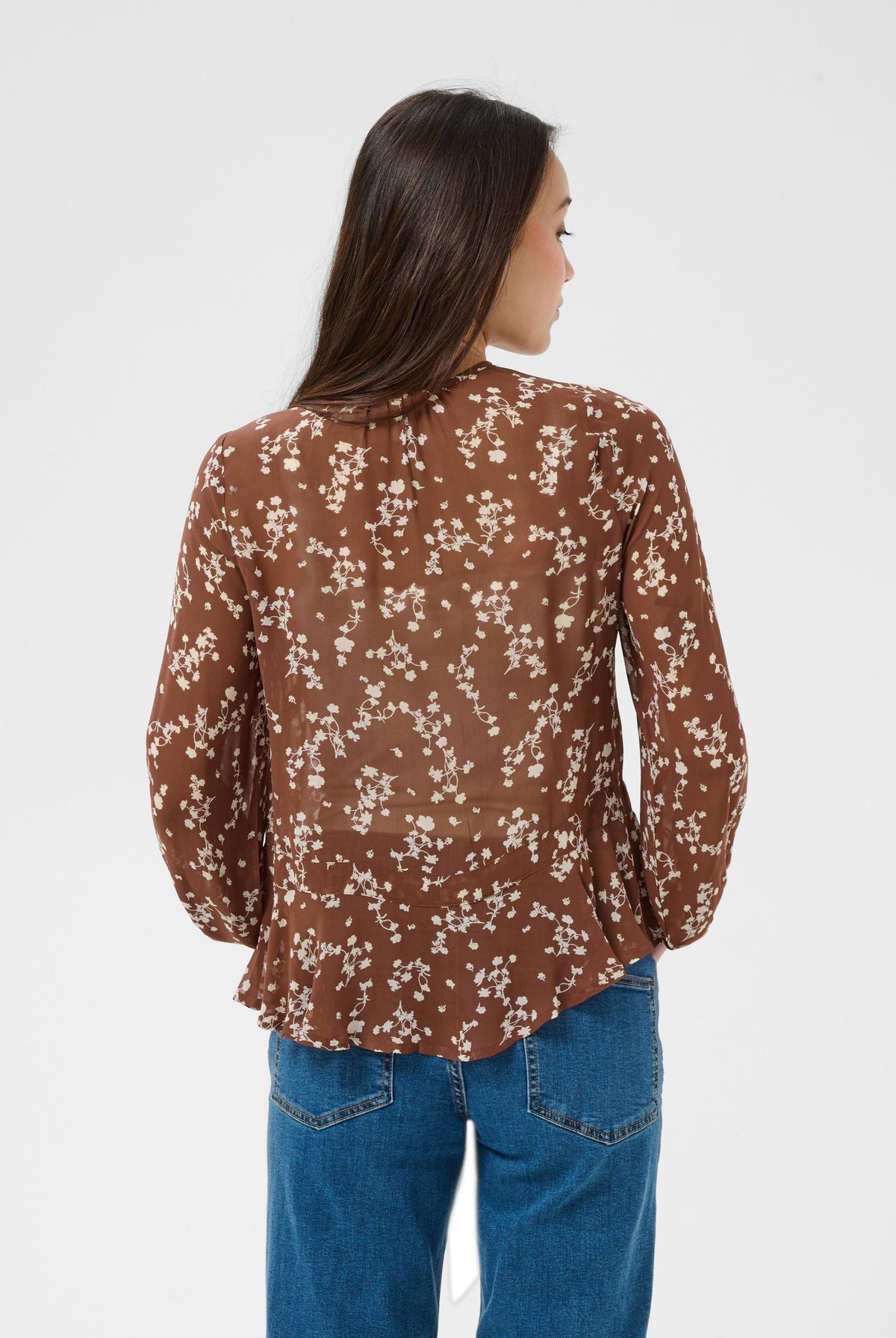 CantalinePW Shirt Downtown Brown Leaf print - 30 - 30310758