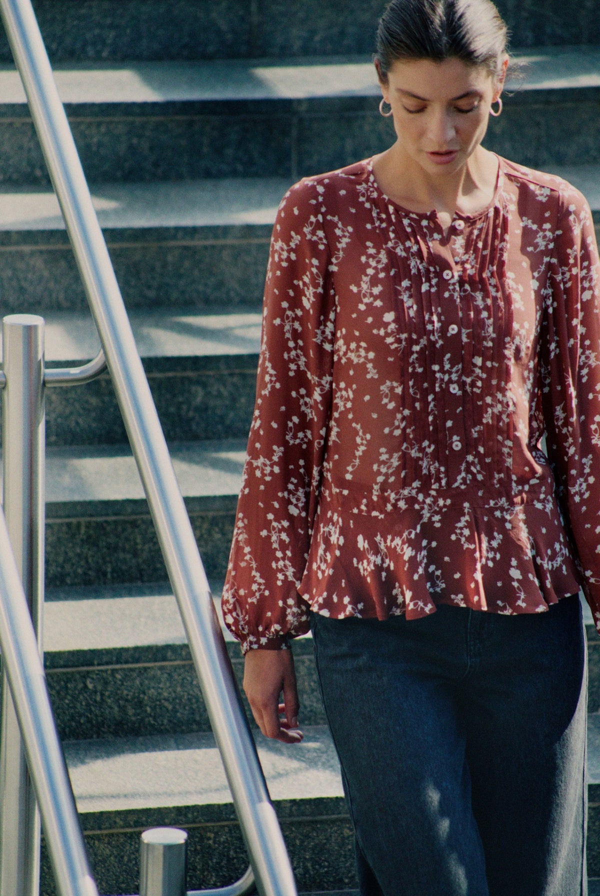 CantalinePW Shirt Downtown Brown Leaf print - 30 - 30310758