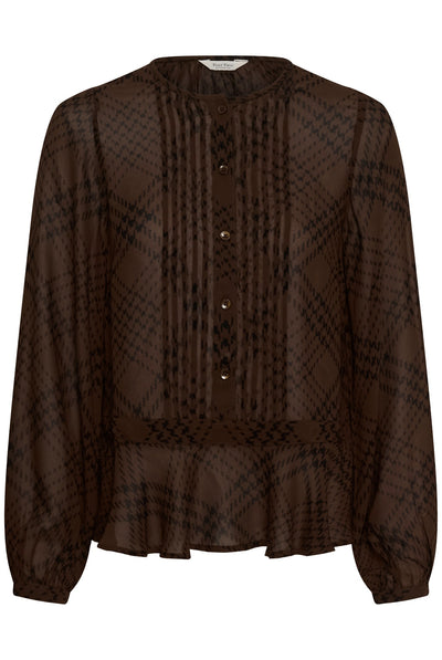 CantalinePW Shirt Brown Check Print - 305302 - 30310758 Thumbnail
