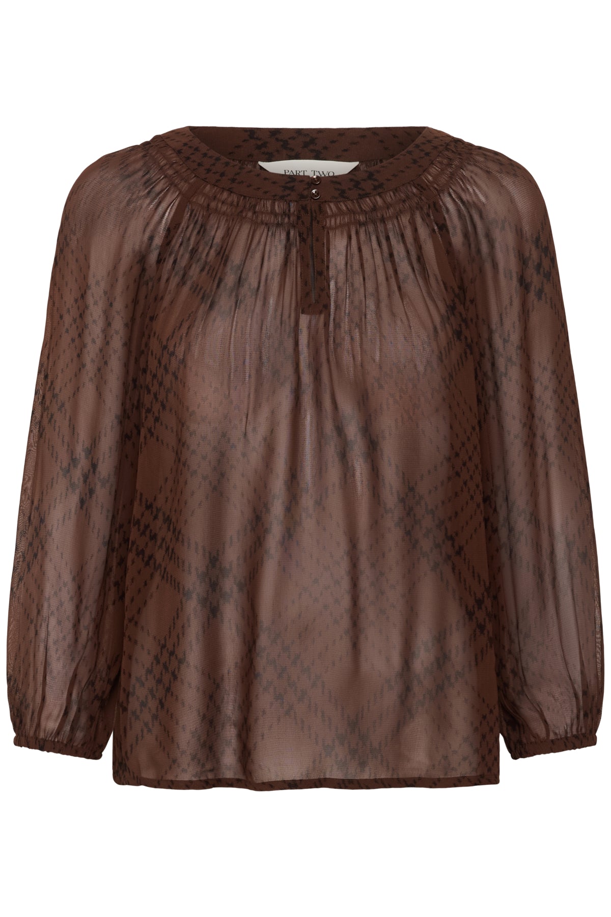 CatinPW Blouse Brown Check Print - 305302 - 30310759