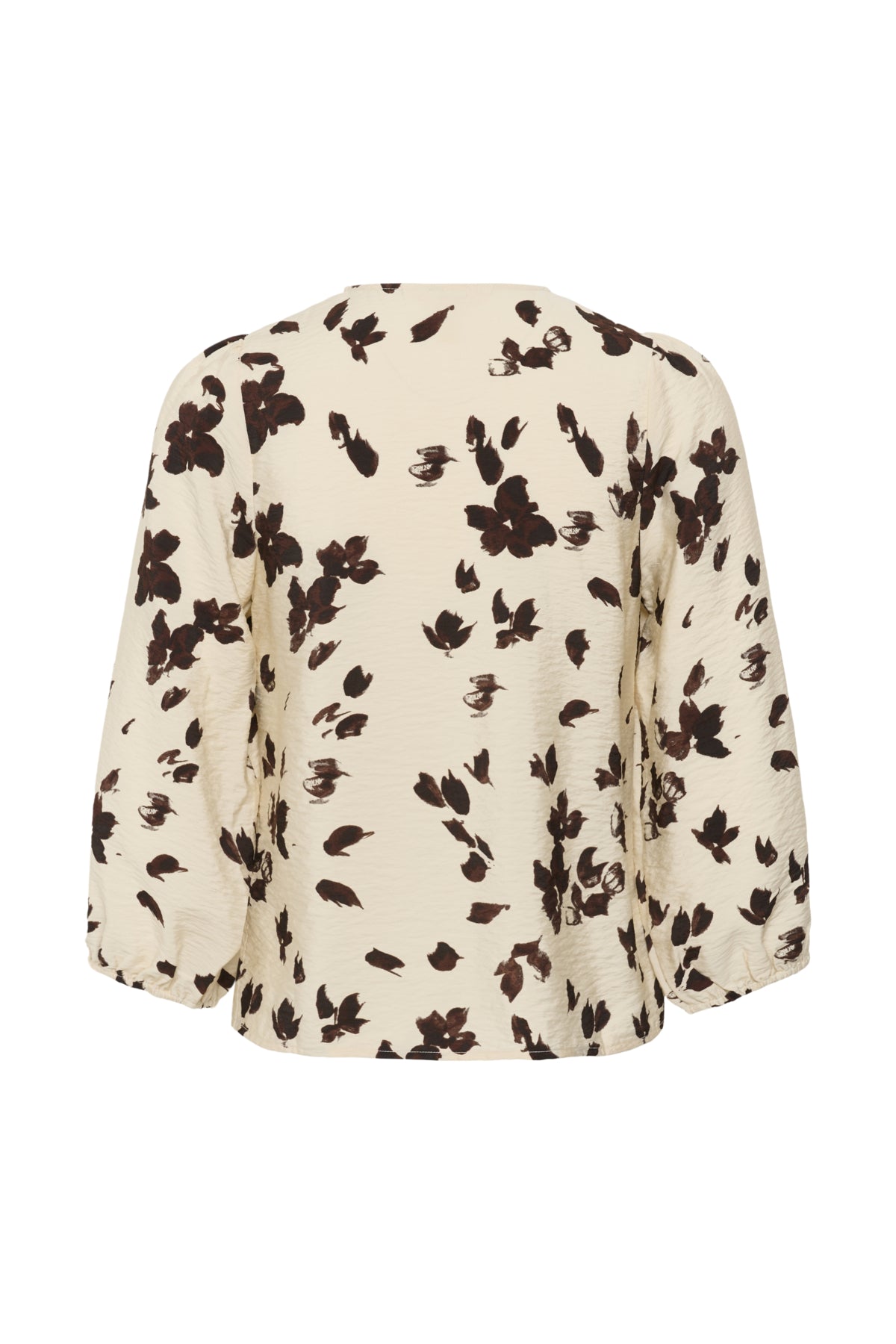 ChanniePW Shirt Oatmeal Feather Flower Print - - 30310770