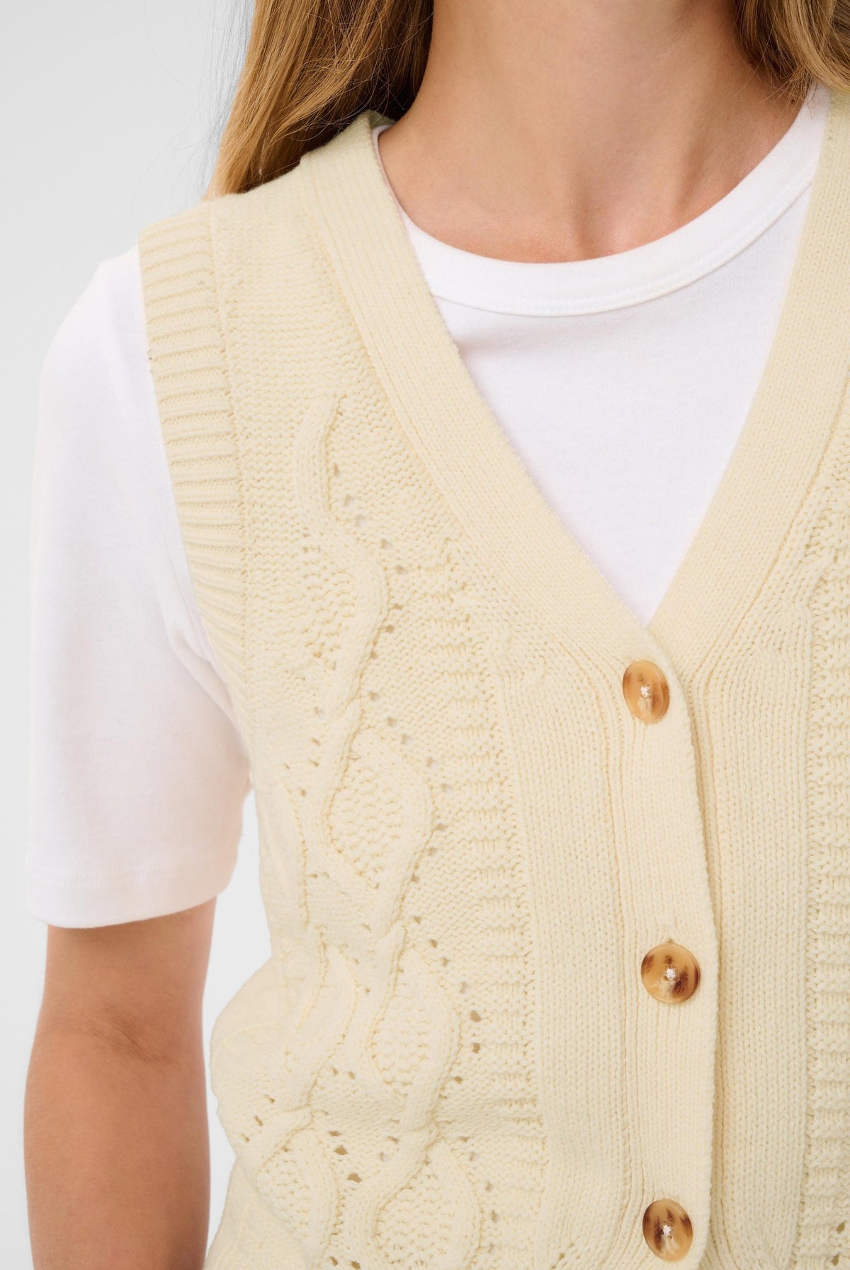 ChristinPW Waistcoat Whitecap Gray - 120304 - 30310791