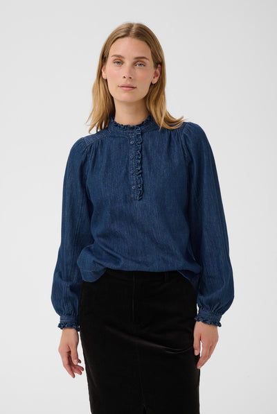 ChristencePW Shirt Medium Dark Blue Denim - 30015 - 30310813 Thumbnail