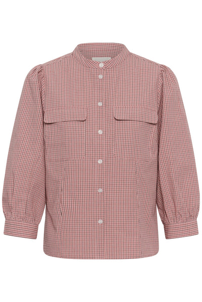 ChinettePW Shirt Brandied Apricot Check - 30551 - 30310819 Thumbnail