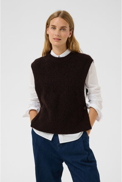 CharlyePW Waistcoat Mole Melange - 1911061 - 30310831 Thumbnail