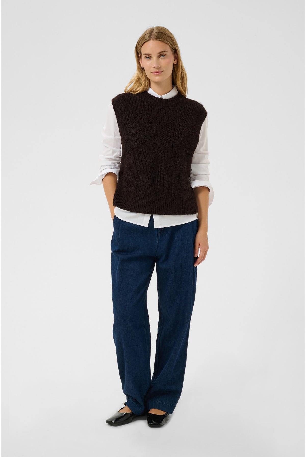 CharlyePW Waistcoat Mole Melange - 1911061 - 30310831