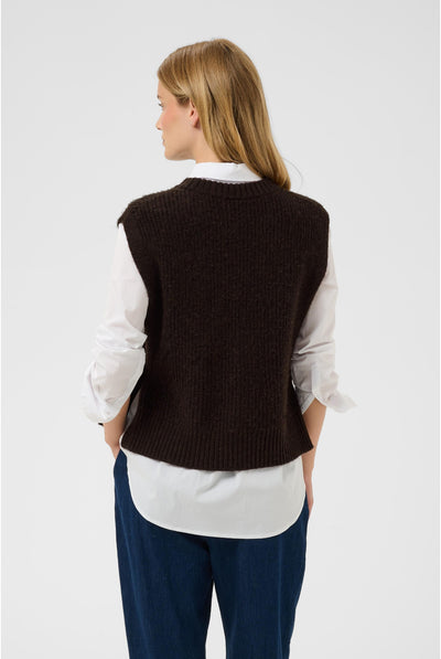 CharlyePW Waistcoat Mole Melange - 1911061 - 30310831 Thumbnail