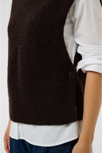 CharlyePW Waistcoat Mole Melange - 1911061 - 30310831 Thumbnail