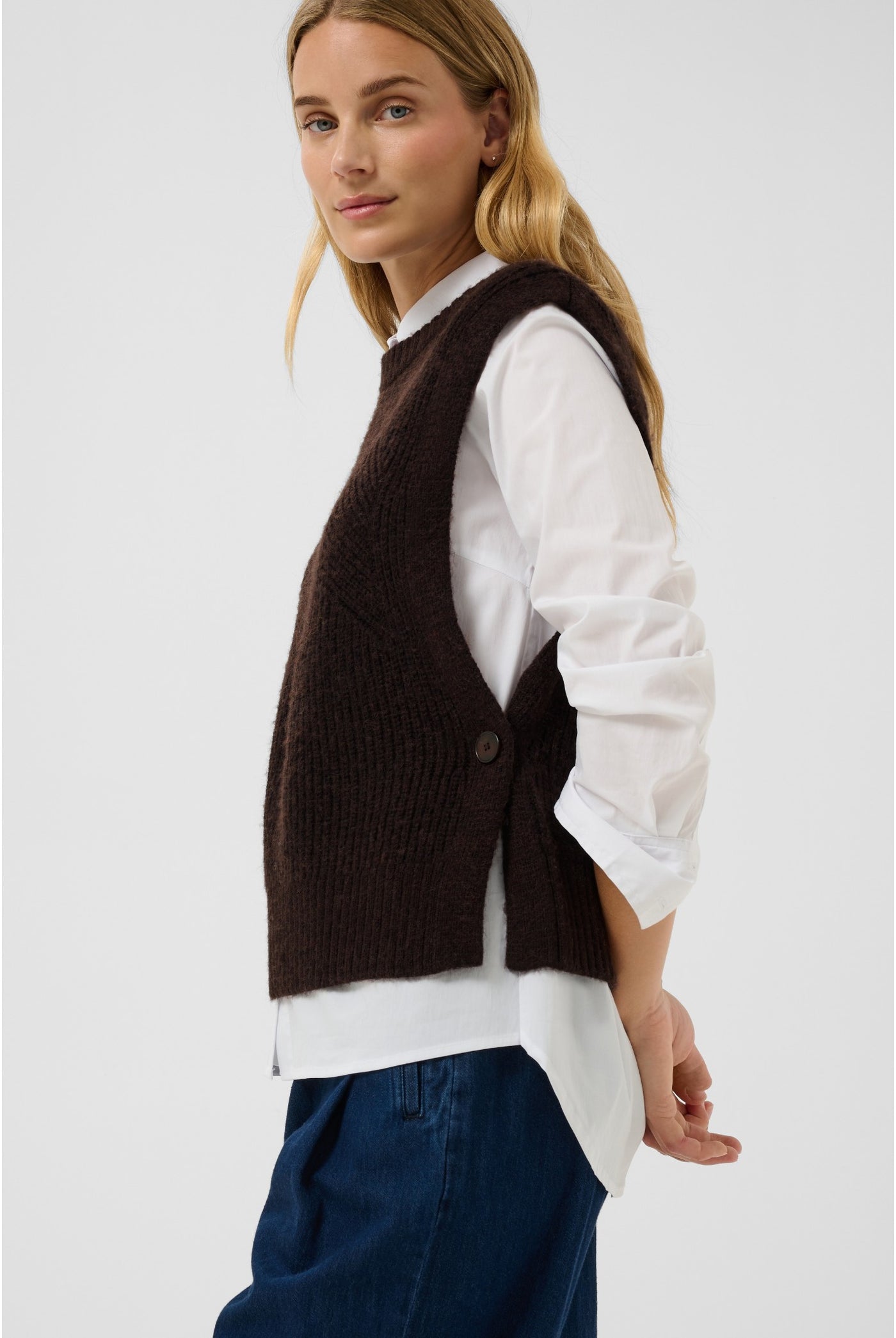 CharlyePW Waistcoat Mole Melange - 1911061 - 30310831