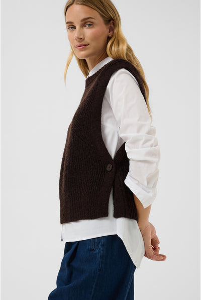CharlyePW Waistcoat Mole Melange - 1911061 - 30310831 Thumbnail