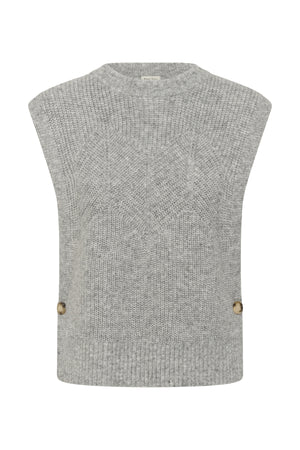 CharlyePW Waistcoat Medium Grey Melange - 1802011 - 30310831