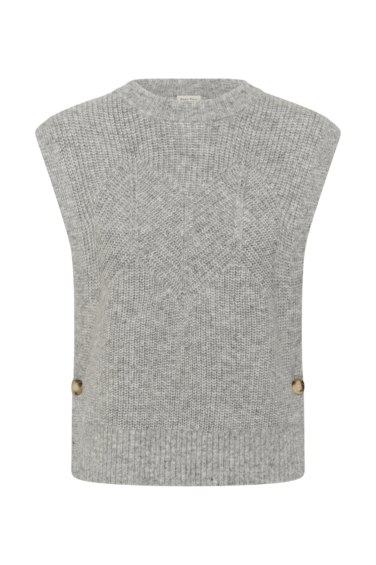 CharlyePW Waistcoat Medium Grey Melange - 1802011 - 30310831