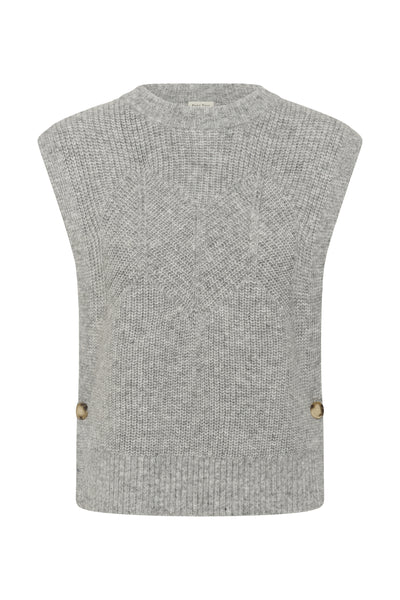 CharlyePW Waistcoat Medium Grey Melange - 1802011 - 30310831 Thumbnail