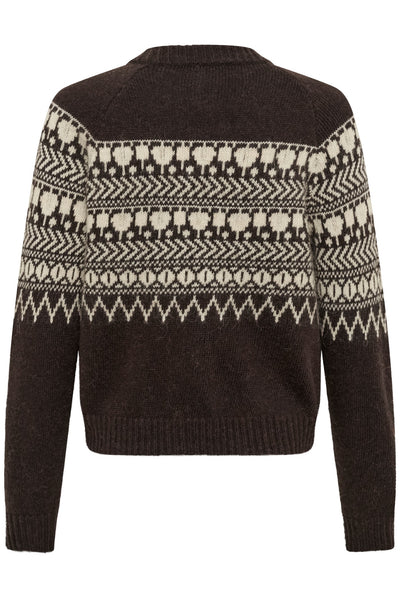 CharmainePW Cardigan Mole/Whitcap Jaquard - 305383 - 30310832 Thumbnail