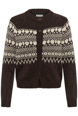 CharmainePW Cardigan Mole/Whitcap Jaquard - 305383 - 30310832