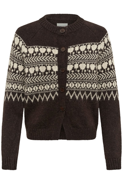 CharmainePW Cardigan Mole/Whitcap Jaquard - 305383 - 30310832 Thumbnail