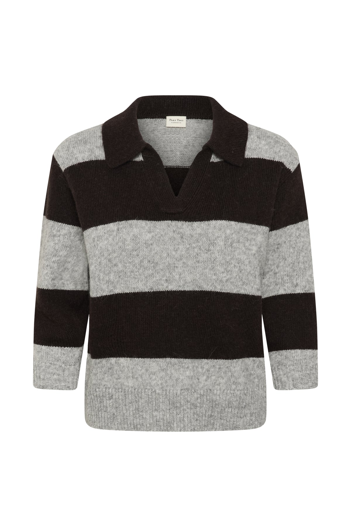 CharlottPW Pullover Mol‚/Grey melange stripe - 305 - 30310833
