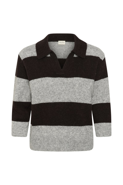 CharlottPW Pullover Mol‚/Grey melange stripe - 305 - 30310833 Thumbnail