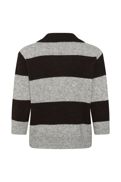 CharlottPW Pullover Mol‚/Grey melange stripe - 305 - 30310833 Thumbnail