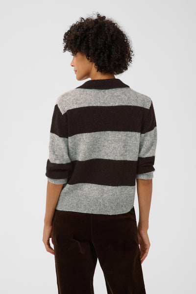 CharlottPW Pullover Mol‚/Grey melange stripe - 305 - 30310833 Thumbnail