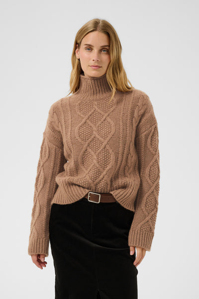 ChannaPW Pullover Medium Brown Melange - 305386 - 30310840 Thumbnail