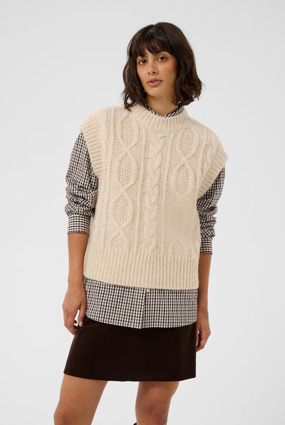 ChaninaPW Waistcoat Whitecap Melange - 1203041 - 30310841 Thumbnail