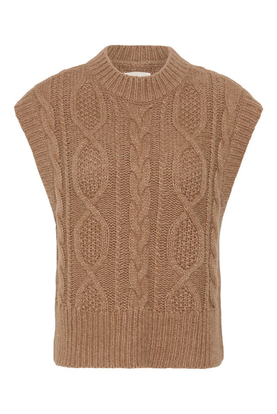 ChaninaPW Waistcoat Medium Brown Melange - 305386 - 30310841 Thumbnail
