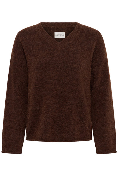 ChanillaPW Pullover Downtown Brown Melange - 19122 - 30310842 Thumbnail