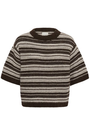 CerysPW Pullover Brown/French Oak Stripe - 3053 - 30310846