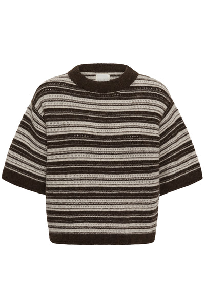 CerysPW Pullover Brown/French Oak Stripe - 3053 - 30310846 Thumbnail