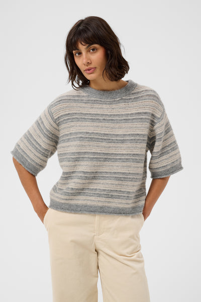 CerysPW Pullover Grey/French Oak Stripe - 30537 - 30310846 Thumbnail