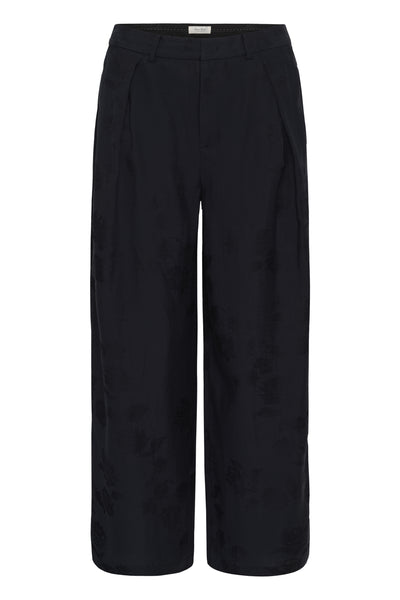 CathleenPW Pants Dark Navy Flower Jaquard - 305 - 30310855 Thumbnail