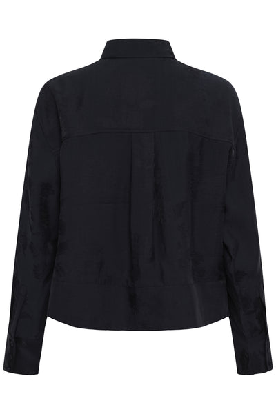CarollaPW Shirt Dark Navy Flower Jaquard - 305 - 30310863 Thumbnail