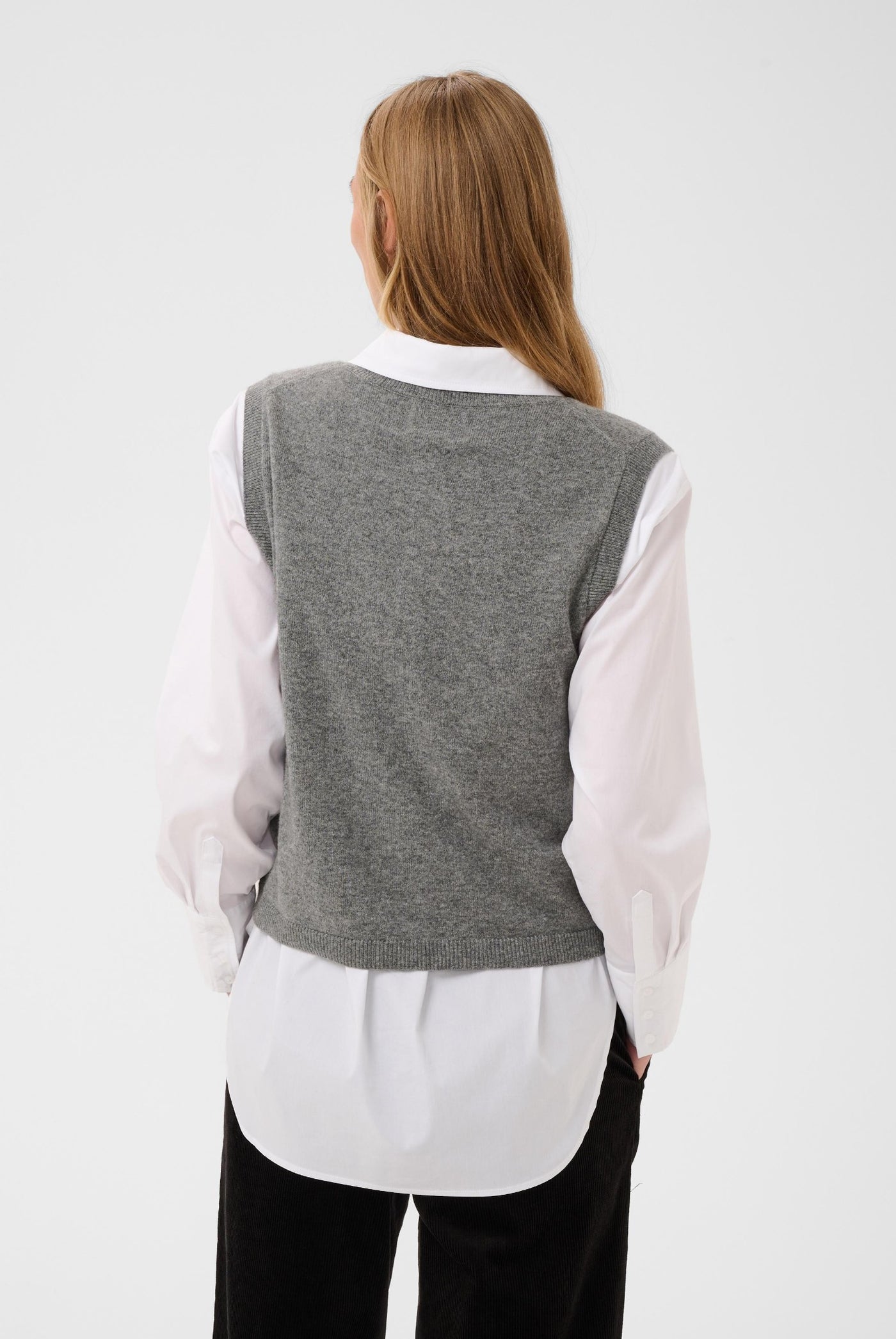 CaniaPW Waistcoat Medium Grey Melange - 1802011 - 30310872
