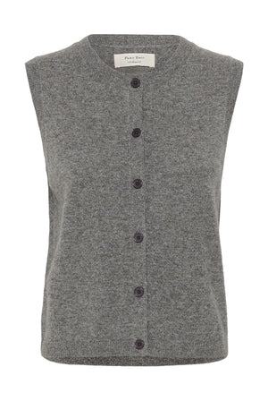 CaniaPW Waistcoat Medium Grey Melange - 1802011 - 30310872