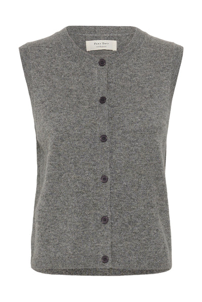 CaniaPW Waistcoat Medium Grey Melange - 1802011 - 30310872 Thumbnail