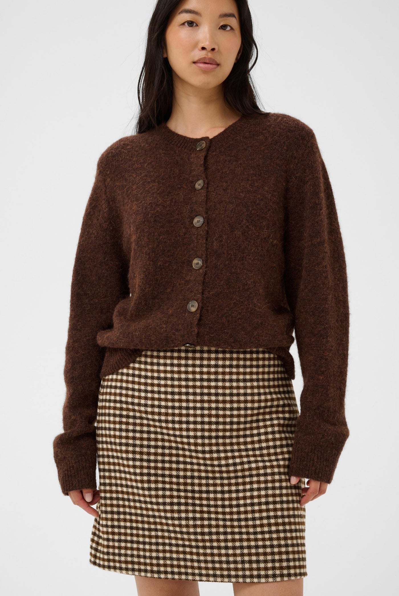 JulissaPW Skirt Brown Check - 305379 - 30310903