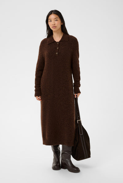 ChiliePW Dress Downtown Brown Melange - 19122 - 30310913 Thumbnail