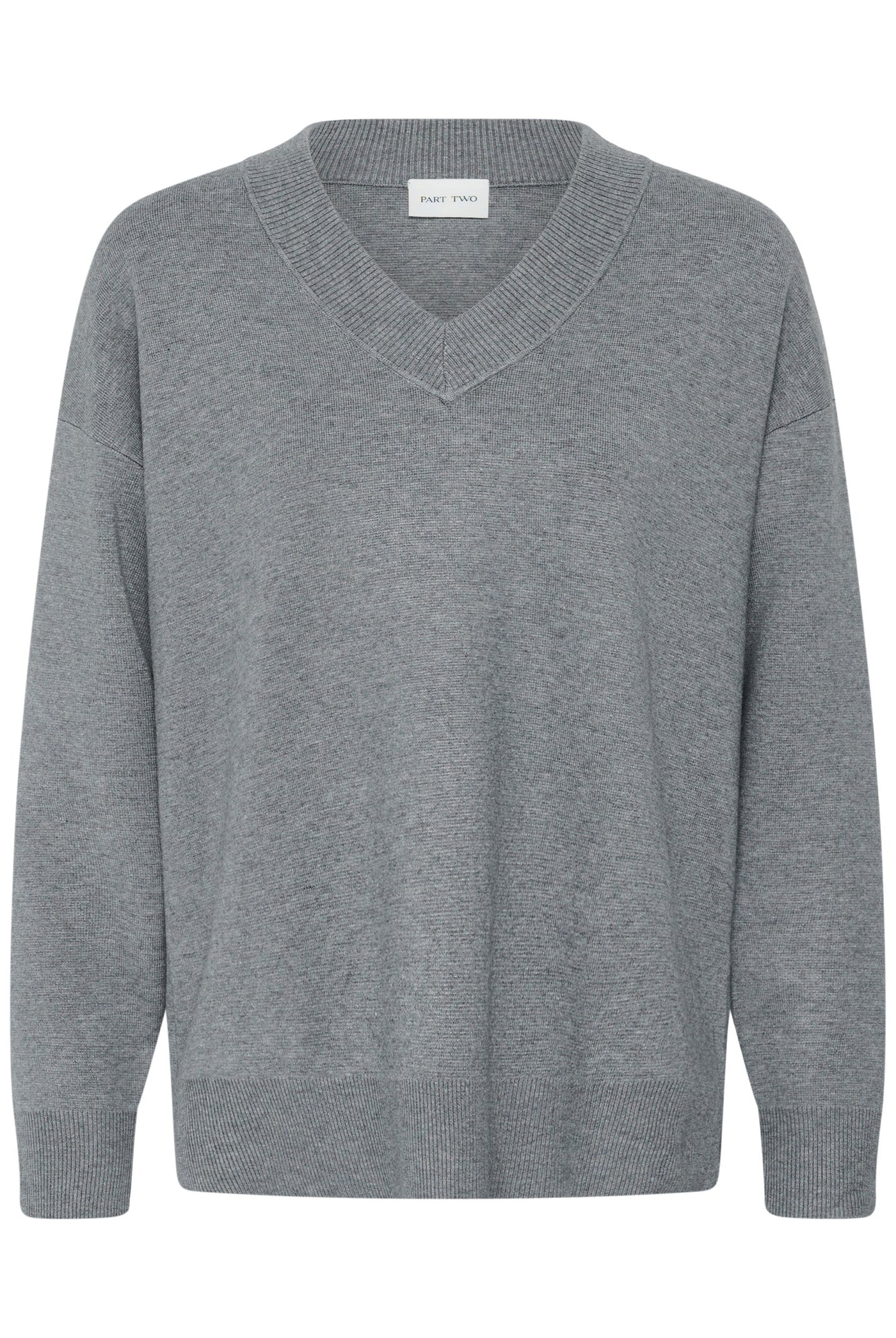 ChantallyPW Pullover Medium Grey Melange - 1802011 - 30310916