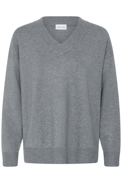 ChantallyPW Pullover Medium Grey Melange - 1802011 - 30310916 Thumbnail