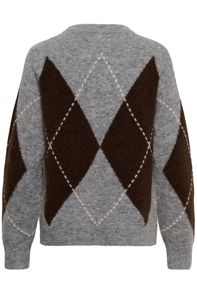 SorayasPW Pullover Brown/Grey Check - 305452 - 30311013 Thumbnail