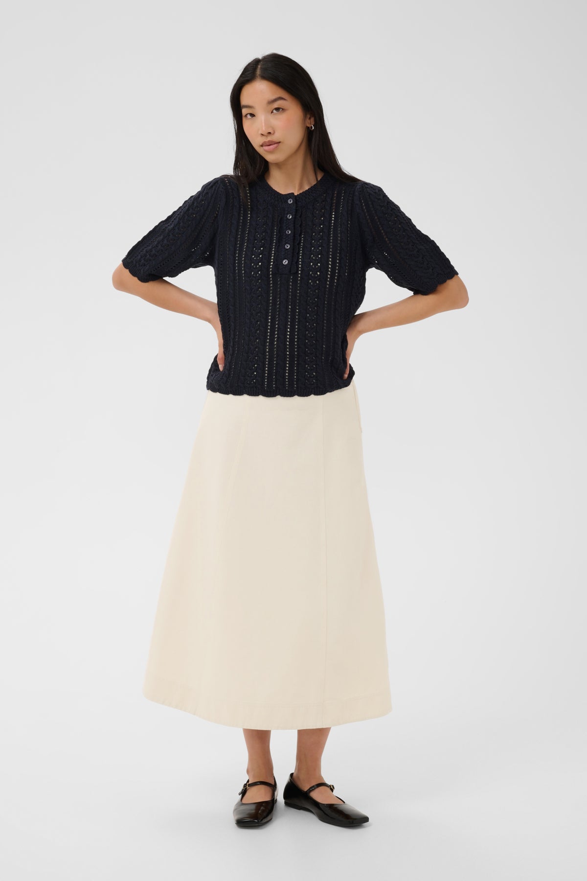 RachidaPW Skirt Whitecap Gray - 120304 - 30311056