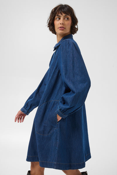 EleinanPW Dress Medium Dark Blue Denim - 30015 - 30311132 Thumbnail