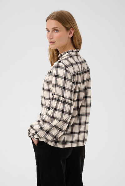 SamillaPW Shirt Dark Navy/Mole Check - 305637 - 30311150 Thumbnail