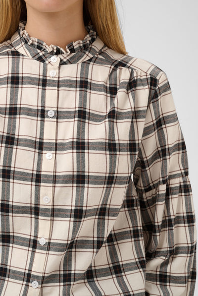 SamillaPW Shirt Dark Navy/Mole Check - 305637 - 30311150 Thumbnail