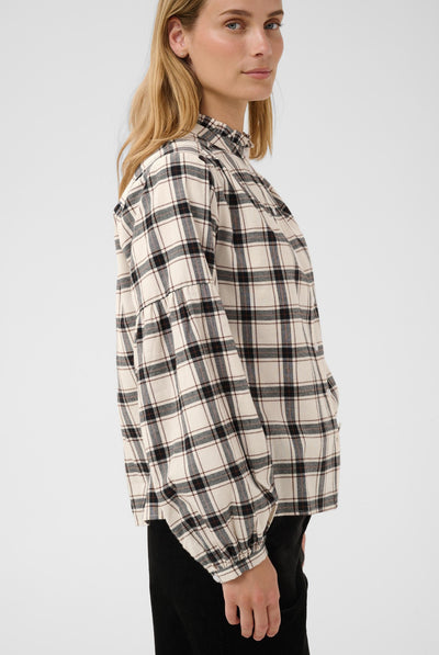 SamillaPW Shirt Dark Navy/Mole Check - 305637 - 30311150 Thumbnail