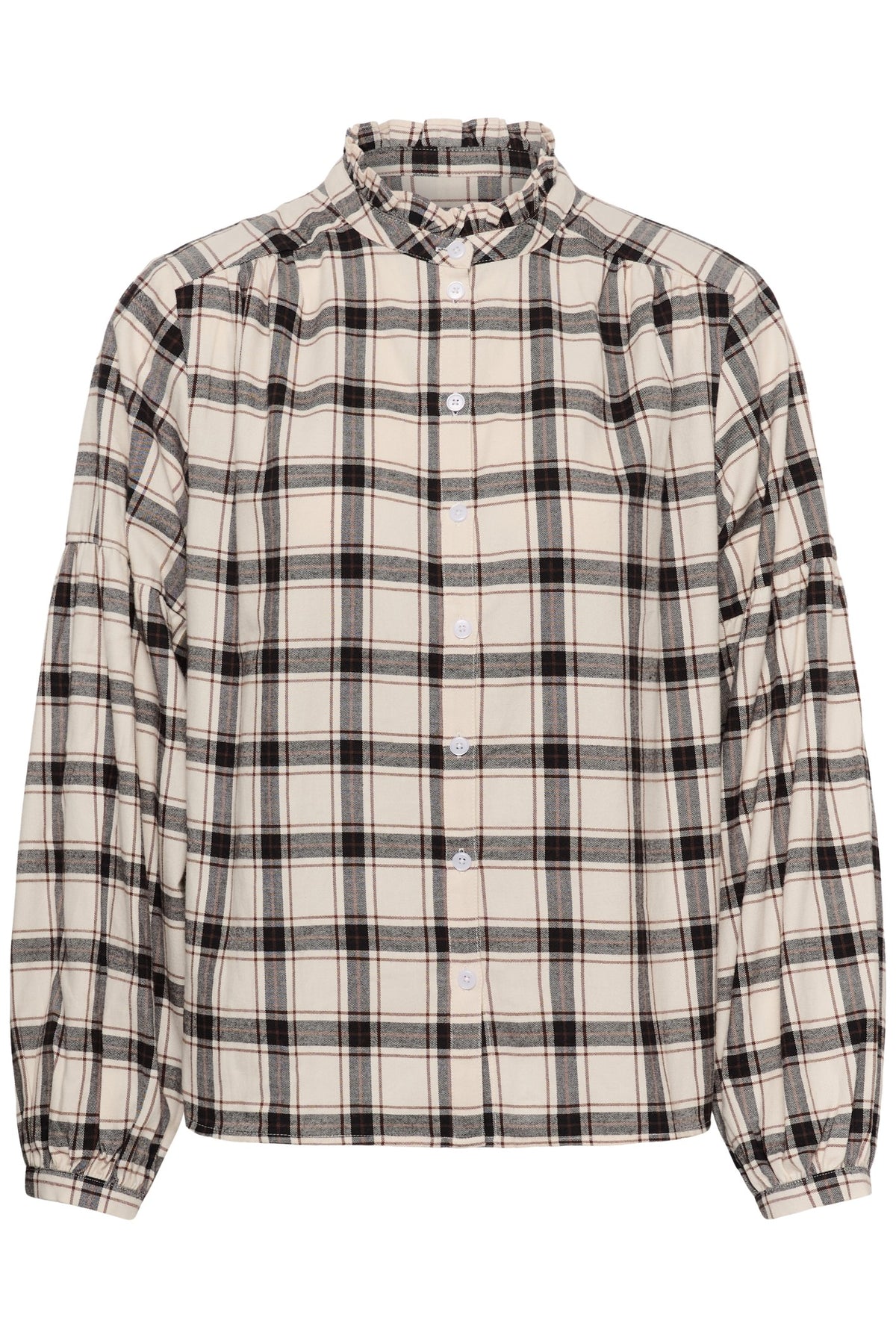 SamillaPW Shirt Dark Navy/Mole Check - 305637 - 30311150